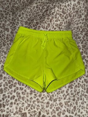 90 Degree By Reflex Neon Lime Athletic Shorts